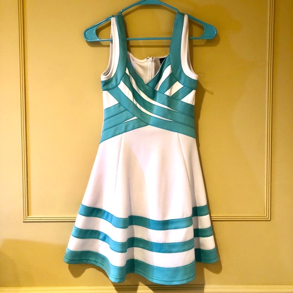Whites and Teal Dress